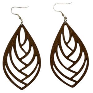 Elegant Brown Leaf Earrings